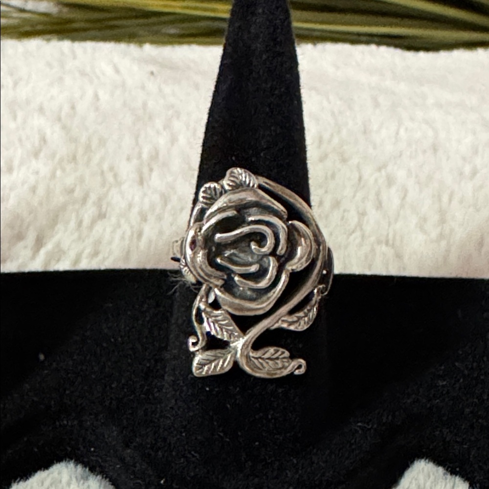Sterling Silver Rose Ring